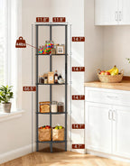 5 Tier Floor Lamp with Shelves LED Light