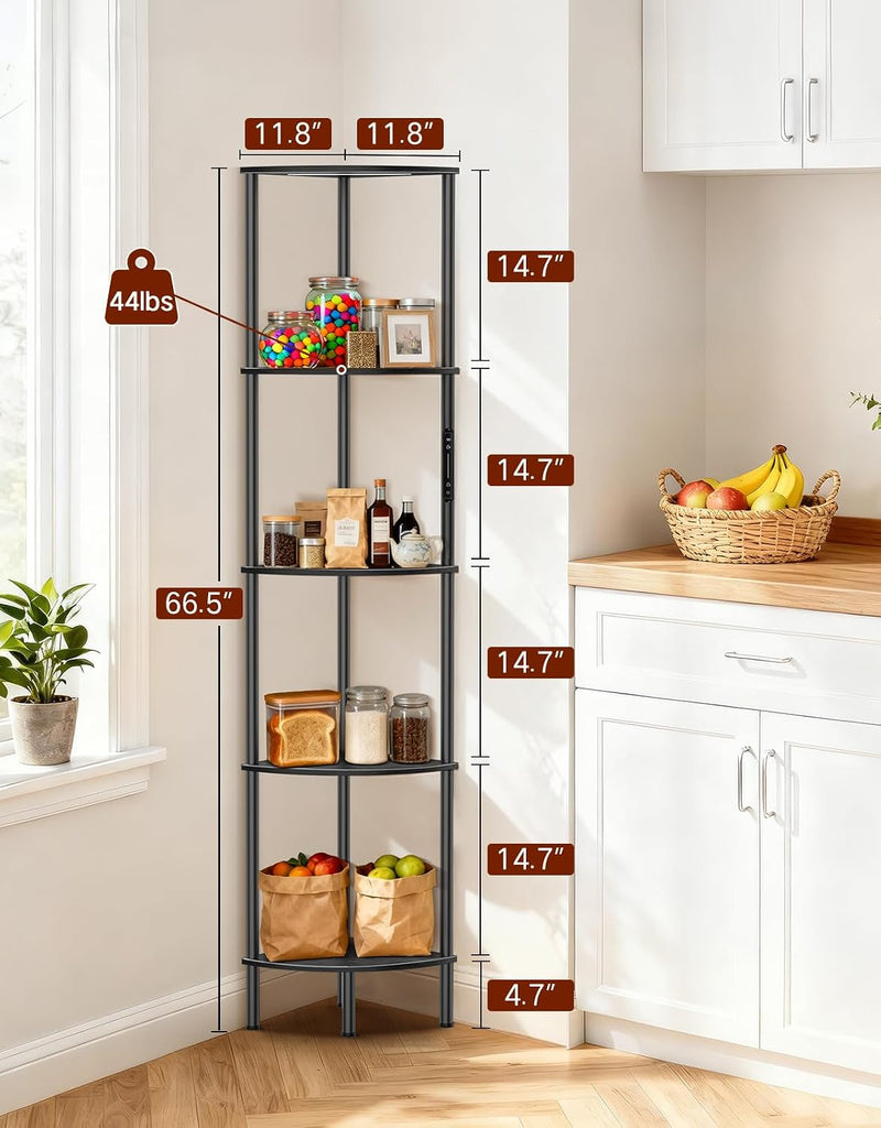 5 Tier Floor Lamp with Shelves LED Light
