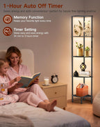 5 Tier Floor Lamp with Shelves LED Light