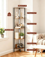5 Tier Floor Lamp with Shelves LED Light