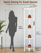 5 Tier Floor Lamp with Shelves LED Light