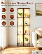 5 Tier Floor Lamp with Shelves LED Light