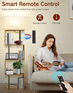 5-Tier Floor Lamp with Shelves Remote Dimmable S-Shaped