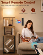 5-Tier Floor Lamp with Shelves Remote Dimmable S-Shaped