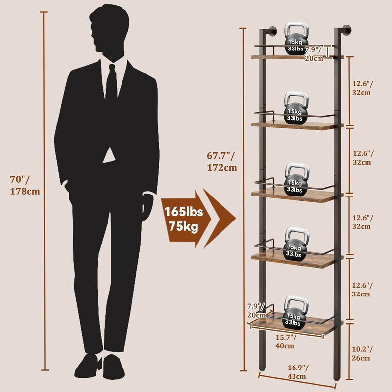 5-Tier Freestanding Wine Racks Liquor Shelf