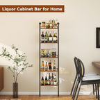 5-Tier Freestanding Wine Racks Liquor Shelf