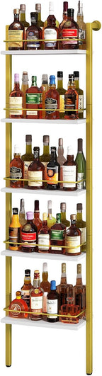 5-Tier Freestanding Wine Racks Liquor Shelf Vintage