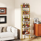 5-Tier Freestanding Wine Racks Liquor Shelf Vintage