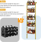 5-Tier Freestanding Wine Racks Liquor Shelf Vintage