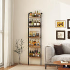 5-Tier Freestanding Wine Racks Liquor Shelf Vintage
