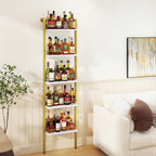 5-Tier Freestanding Wine Racks Liquor Shelf Vintage