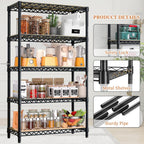 5-Tier Heavy Duty Garage Shelving Unit 180x90x30CM