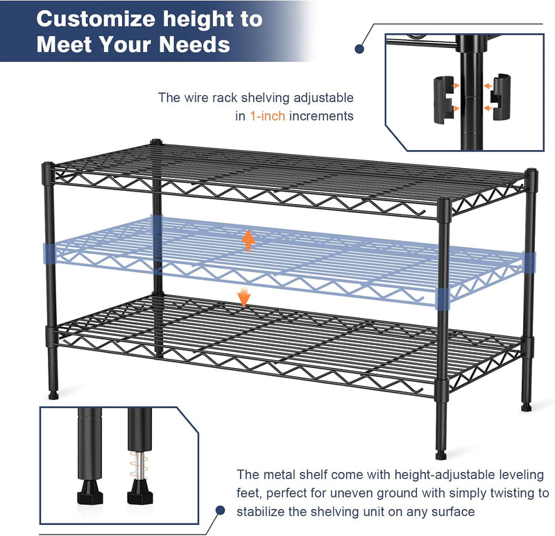 5-Tier Heavy Duty Metal Shelving Unit