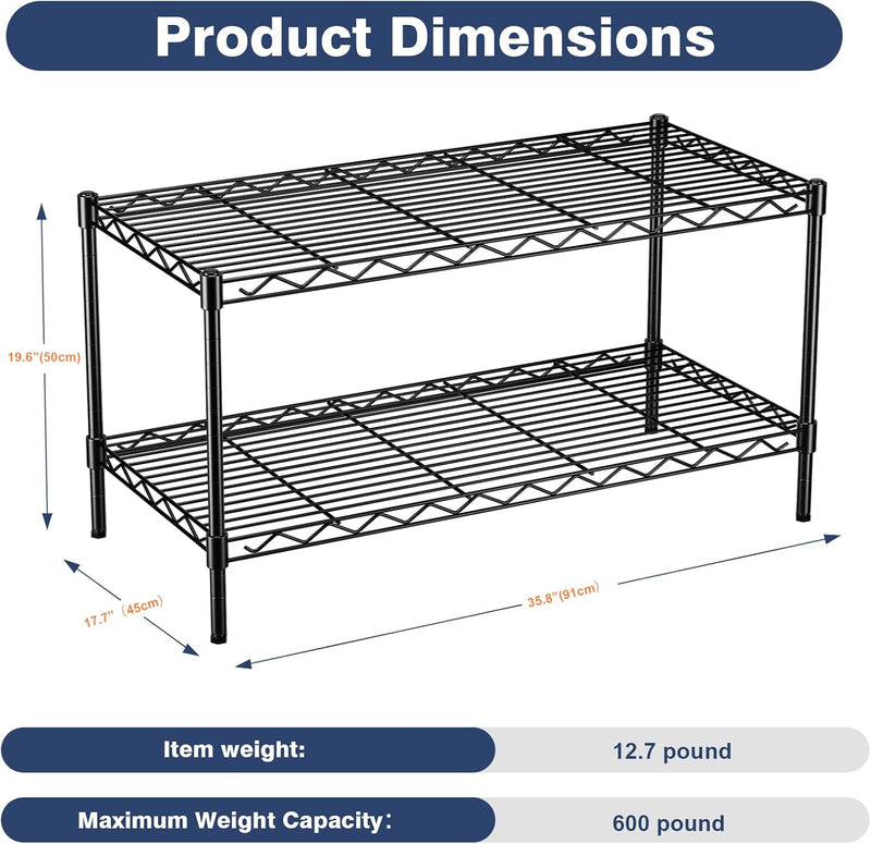 5-Tier Heavy Duty Metal Shelving Unit