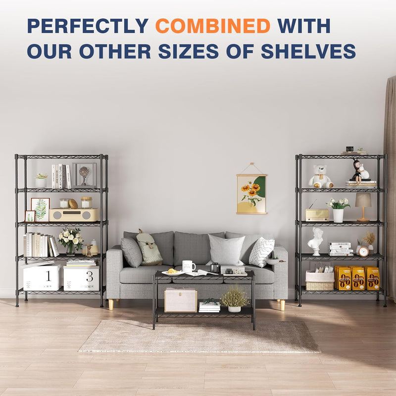 5-Tier Heavy Duty Metal Shelving Unit