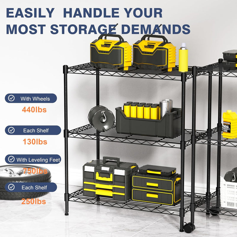 5-Tier Heavy Duty Metal Shelving Unit