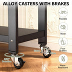 5-Tier Heavy Duty Storage Shelves with Wheels 156CM