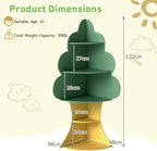 5-Tier Kids Bookcase Wooden Children Bookshelf