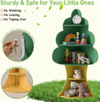 5-Tier Kids Bookcase Wooden Children Bookshelf