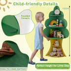 5-Tier Kids Bookcase Wooden Children Bookshelf
