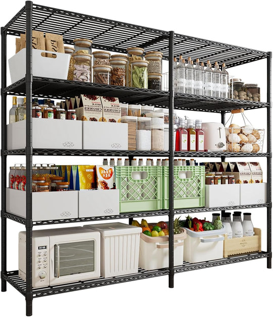 5-Tier Metal Shelving Unit Adjustable