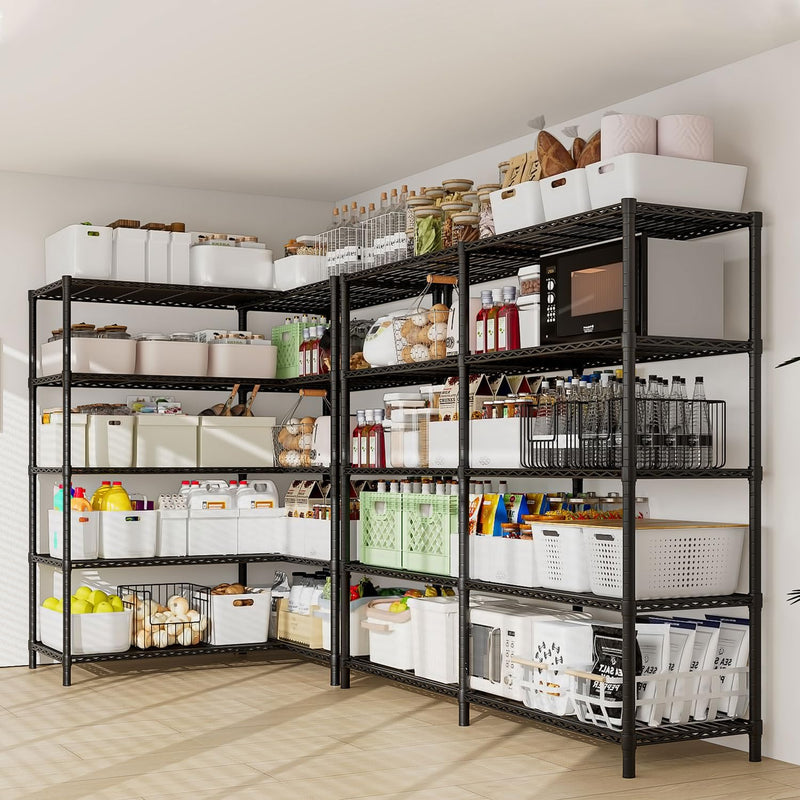 5-Tier Metal Shelving Unit Adjustable