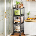5 Tier Metal Shelving Unit 360° Swivel Wheels