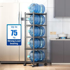 5 Tier Metal Shelving Unit Swivel Wheels