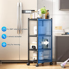 5 Tier Metal Shelving Unit 360° Swivel Wheels