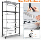 5-Tier Plant Shelf with Grow Light