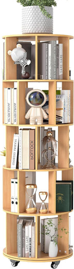 5 Tier Rotating Bookshelf