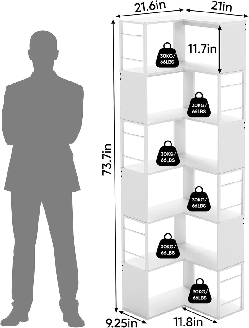 4-Tier Rotating Bookshelf Storage Rack Oak Colour Round