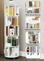 5 Tier Rotating Bookshelf