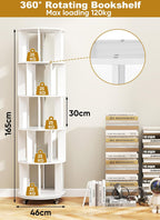 5 Tier Rotating Bookshelf