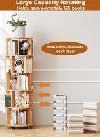 5 Tier Rotating Bookshelf