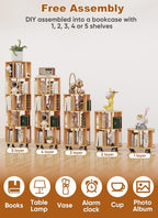 5 Tier Rotating Bookshelf