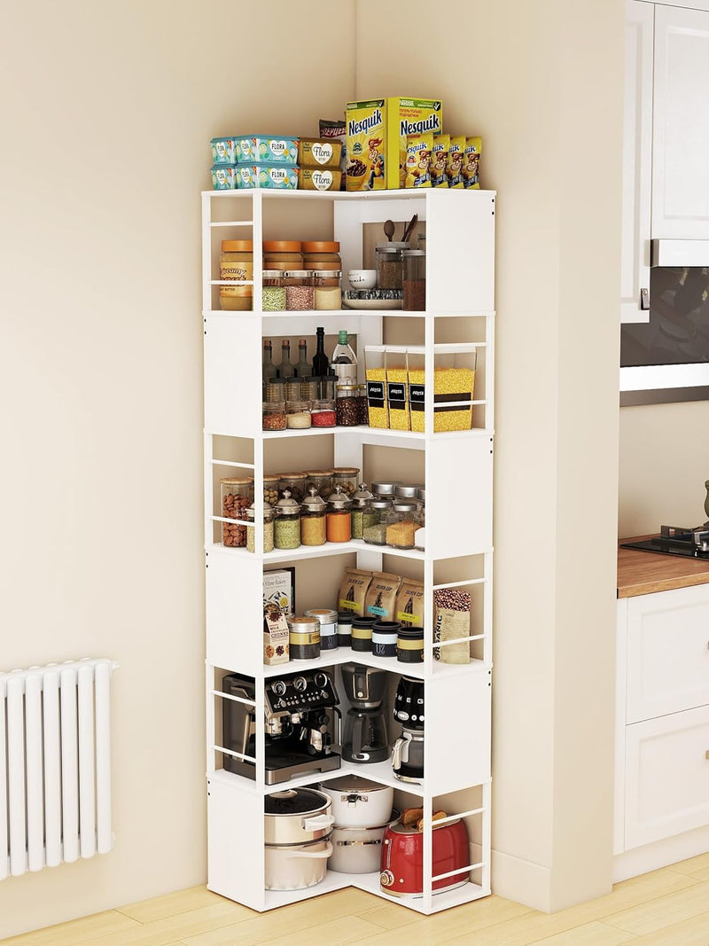 4-Tier Rotating Bookshelf Storage Rack Oak Colour Round