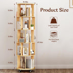 5-Tier Rotating Bookshelf Bookcase 360-Degree