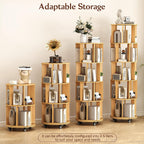 5-Tier Rotating Bookshelf Bookcase 360-Degree Spinning Shelf