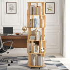 5-Tier Rotating Bookshelf Bookcase 360-Degree Spinning Shelf