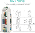 5 Tier Rotating Bookshelf Round