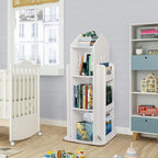 5 Tier Rotating Bookshelf Round