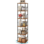 5 Tier Rotating Bookshelf Square Bookcases
