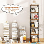 5 Tier Rotating Bookshelf Square Bookcases