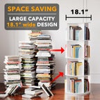 5-Tier Rotating Shelf Tower Lazy Susan Bookcase Round