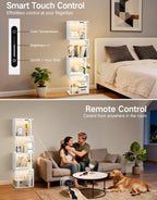 5 Tier S-Shaped Geometric Bookshelf with LED Light