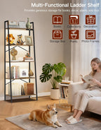 5-Tier Small Ladder Shelf with LED Lights Touch