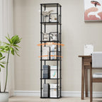 5 Tier Square Rotating Bookshelf Corner Tower Small