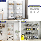 5 Tier Steel Wire Shelving Unit on Wheels