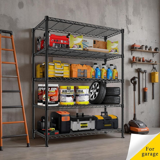 5-Tier Storage Shelf Heavy Duty Shelving Unit 115